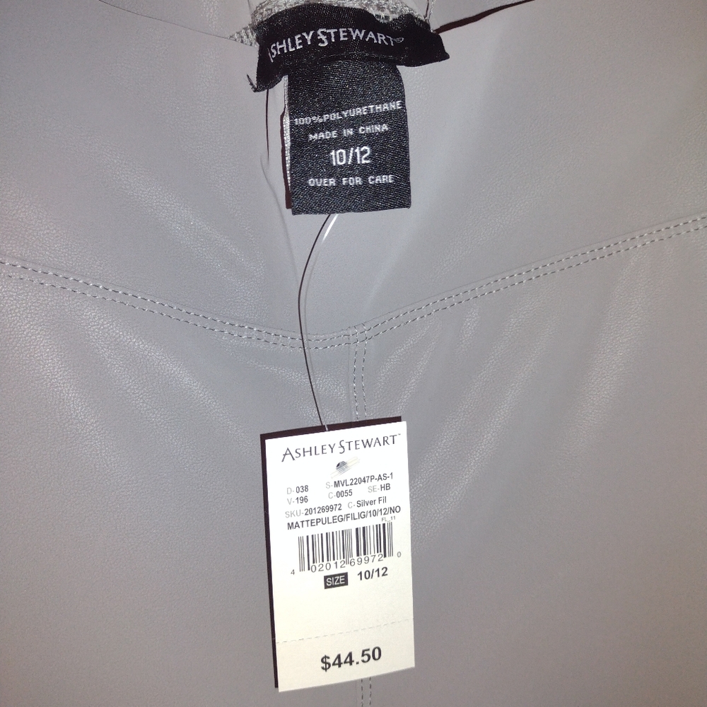 Ashley Stewart matte faux leather leggings